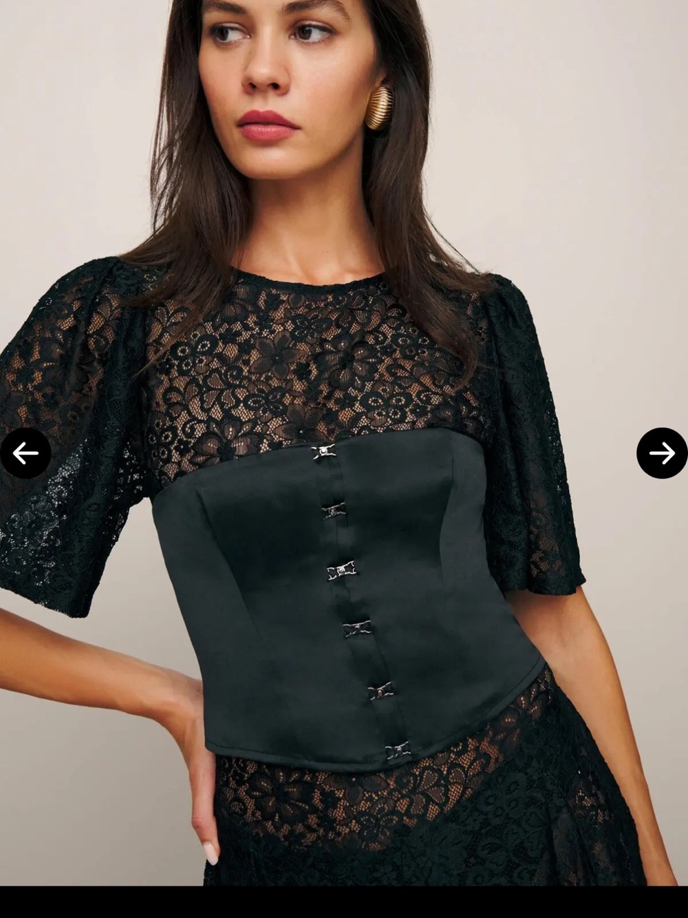 Reformation Jaclyn Satin Top